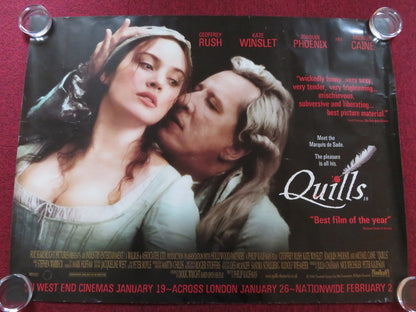 QUILLS UK QUAD (30"x 40") ROLLED POSTER GEOFFREY RUSH KATE WINSLET 2000 Rendezvous Cinema Movie posters