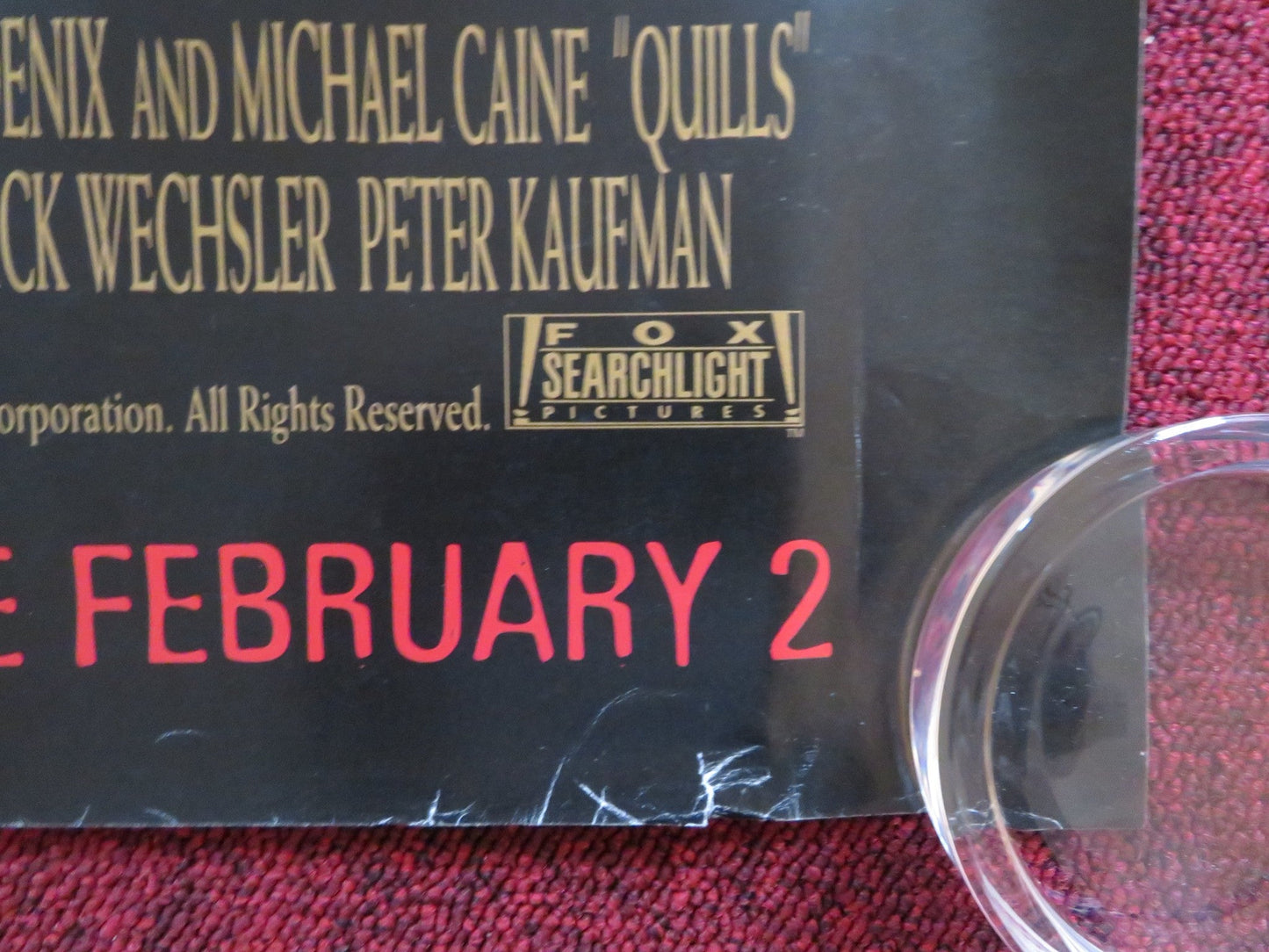 QUILLS UK QUAD (30"x 40") ROLLED POSTER GEOFFREY RUSH KATE WINSLET 2000 Rendezvous Cinema Movie posters