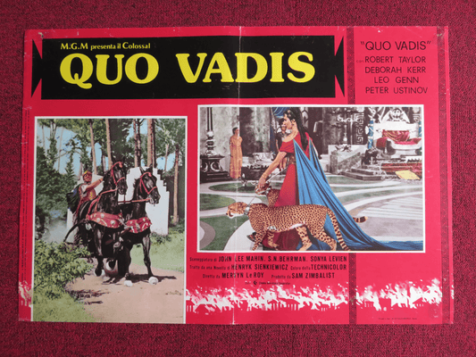 QUO VADIS ITALIAN FOTOBUSTA POSTER ROBERT TAYLOR DEBORAH KERR 1951 Rendezvous Cinema Movie posters