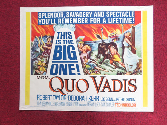QUO VADIS US HALF SHEET (22"x 28") POSTER ROBERT TAYLOR DEBORAH KERR 1964 Rendezvous Cinema Movie posters