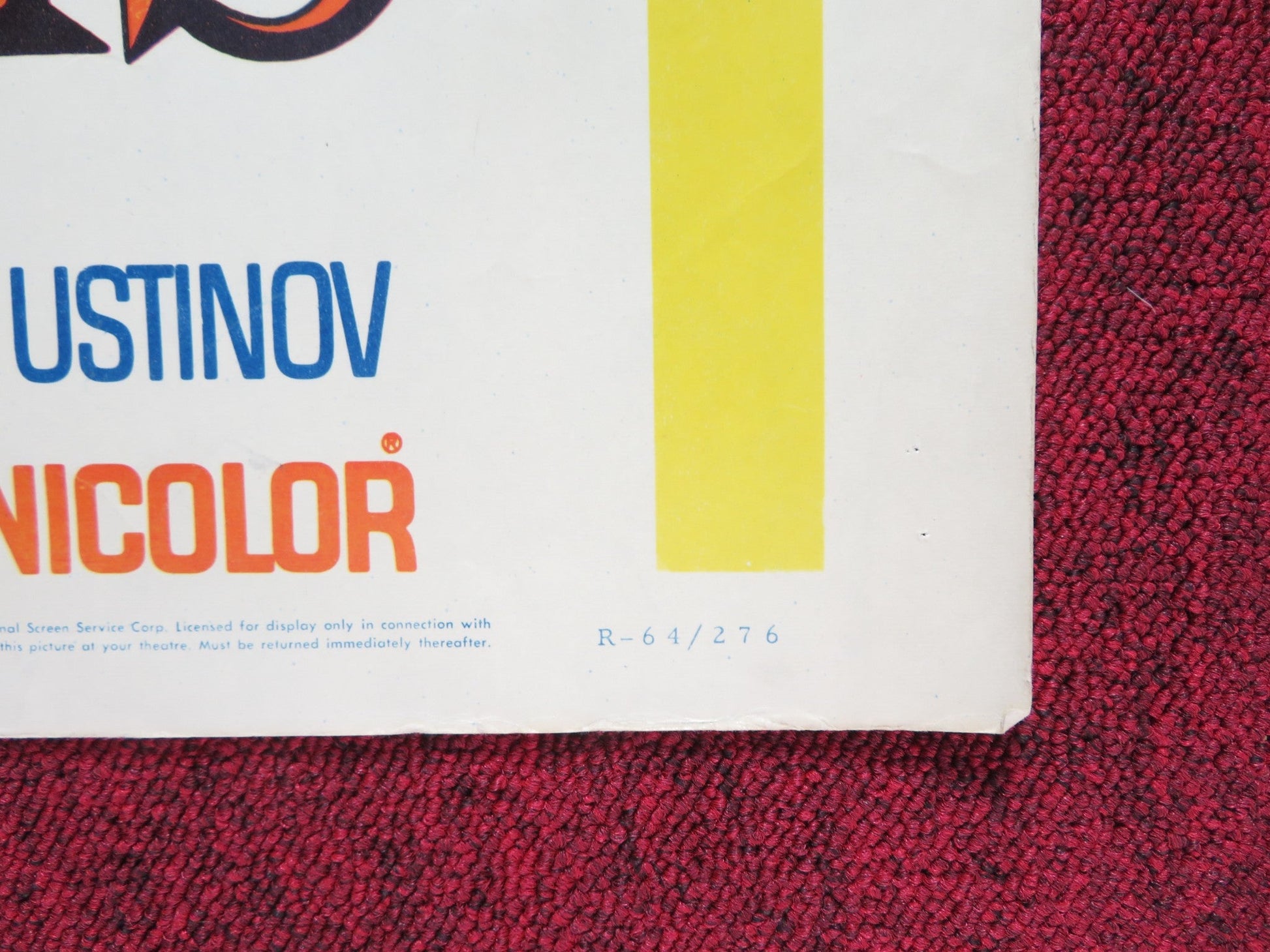 QUO VADIS US HALF SHEET (22"x 28") POSTER ROBERT TAYLOR DEBORAH KERR 1964 Rendezvous Cinema Movie posters