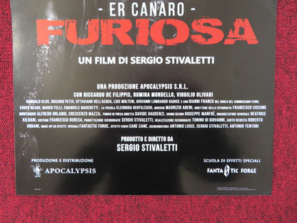 RABBIA FURIOSA - ER CANARO ITALIAN LOCANDINA POSTER RICCARDO DE FILIPPIS 2018 Rendezvous Cinema Movie posters