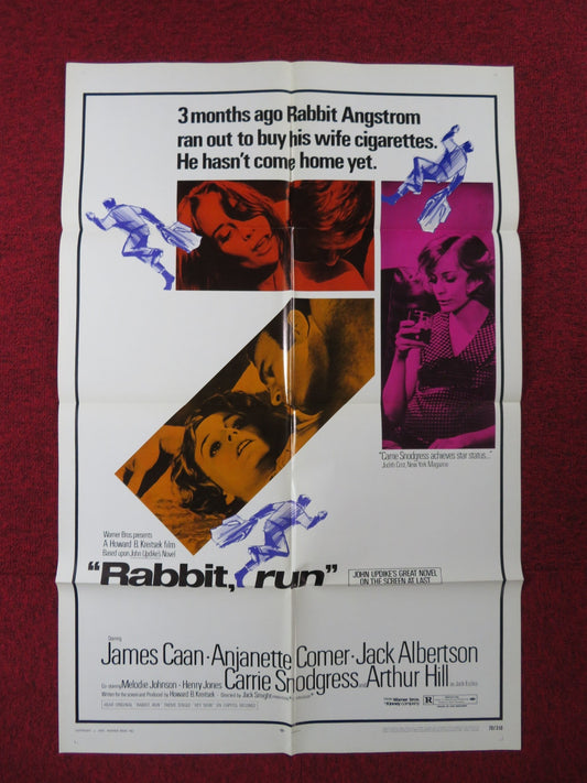 RABBIT, RUN FOLDED US ONE SHEET POSTER JAMES CAAN ANJANETTE COMER 1970 Rendezvous Cinema Movie posters