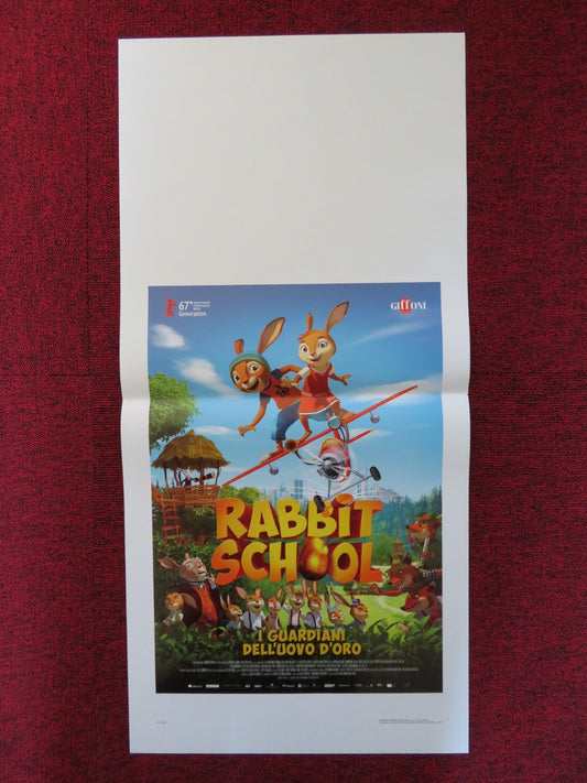 RABBIT SCHOOL GUARDIANS OF THE GOLDEN EGG ITALIAN LOCANDINA POSTER N. LEVI 2017 Rendezvous Cinema Movie posters