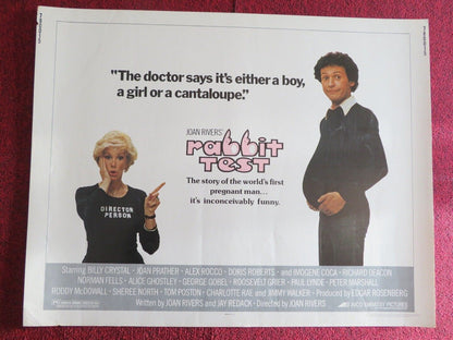 RABBIT TEST US HALF SHEET (22"x 28") POSTER JOAN RIVRES BILLY CRYSTAL 1978 Movie posters