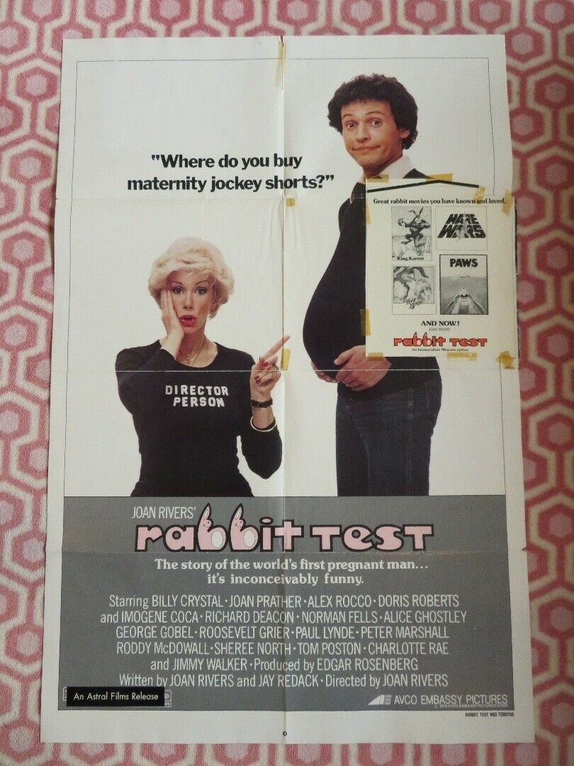 RABBIT TEST US ONE SHEET POSTER JOAN RIVERS BILLY CRYSTAL 1978 Movie posters