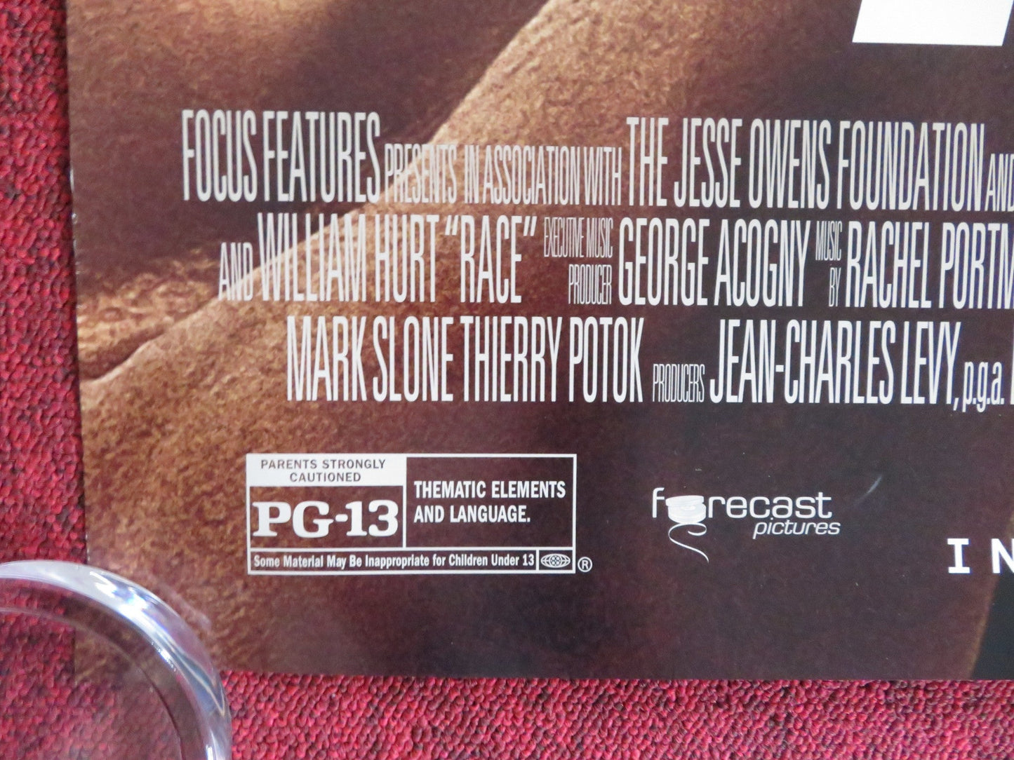 RACE US ONE SHEET ROLLED POSTER STEPHAN JAMES JASON SUDEIKIS 2016 Rendezvous Cinema Movie posters