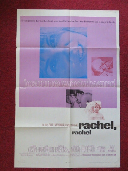 RACHEL RACHEL FOLDED US ONE SHEET POSTER PAUL NEWMAN JAMES OLSON 1968 Movie posters
