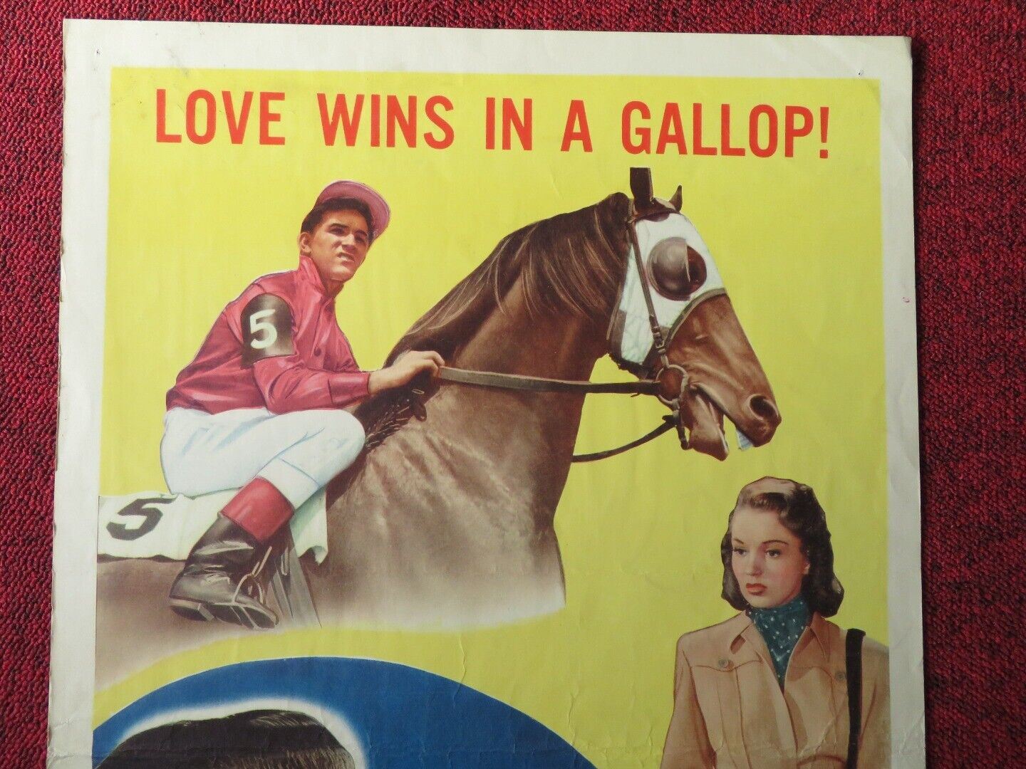RACING LUCK US INSERT (14"x 36") POSTER GLORIA HENRY STANLEY CLEMENTS 1948 Movie posters