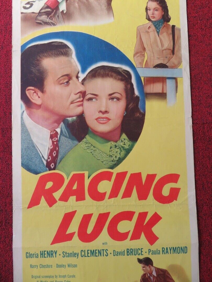 RACING LUCK US INSERT (14"x 36") POSTER GLORIA HENRY STANLEY CLEMENTS 1948 Movie posters