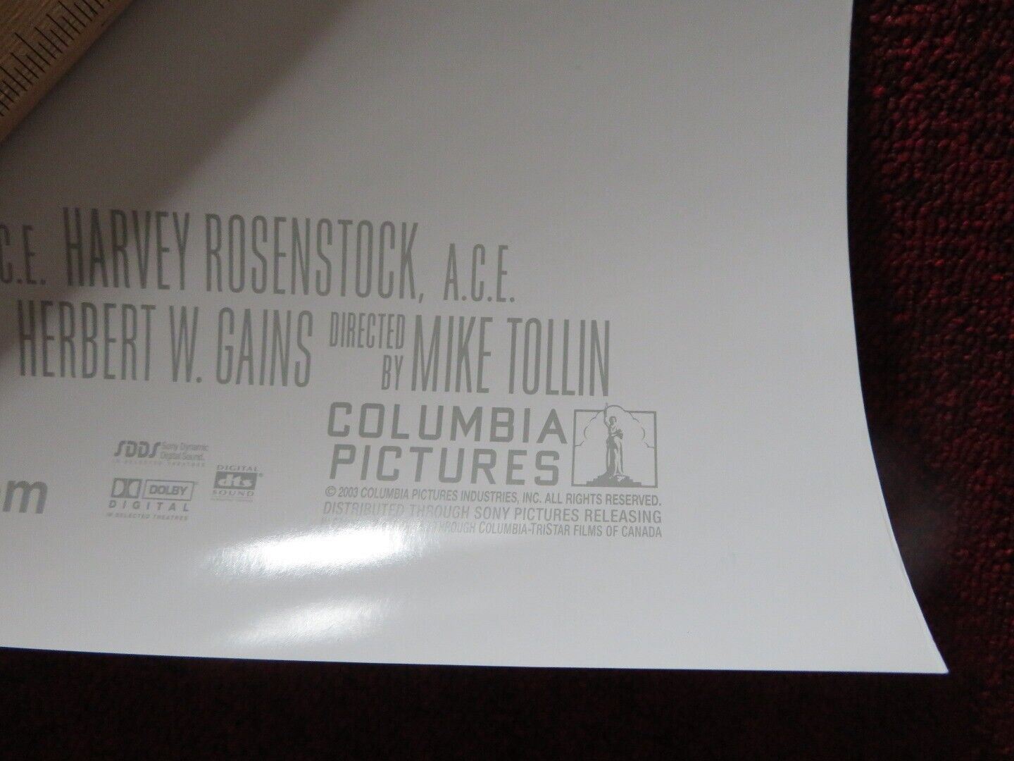 RADIO US ONE SHEET ROLLED POSTER CUBA GOODING JR ED HARRIS 2003 Movie posters