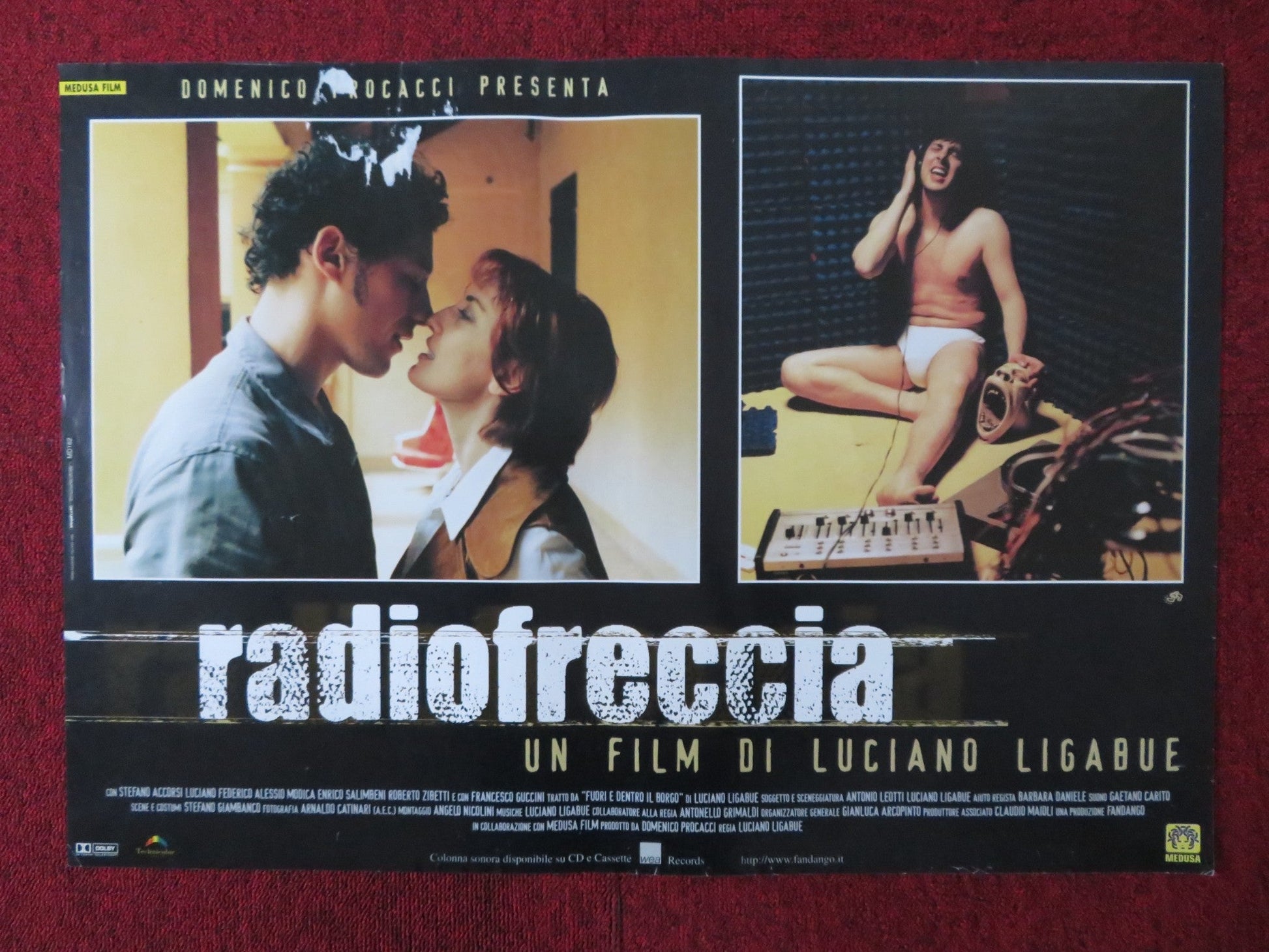 RADIOFRECCIA - A ITALIAN FOTOBUSTA POSTER STEFANO ACCORSI LUCIANO FEDERICO 1998 Rendezvous Cinema Movie posters
