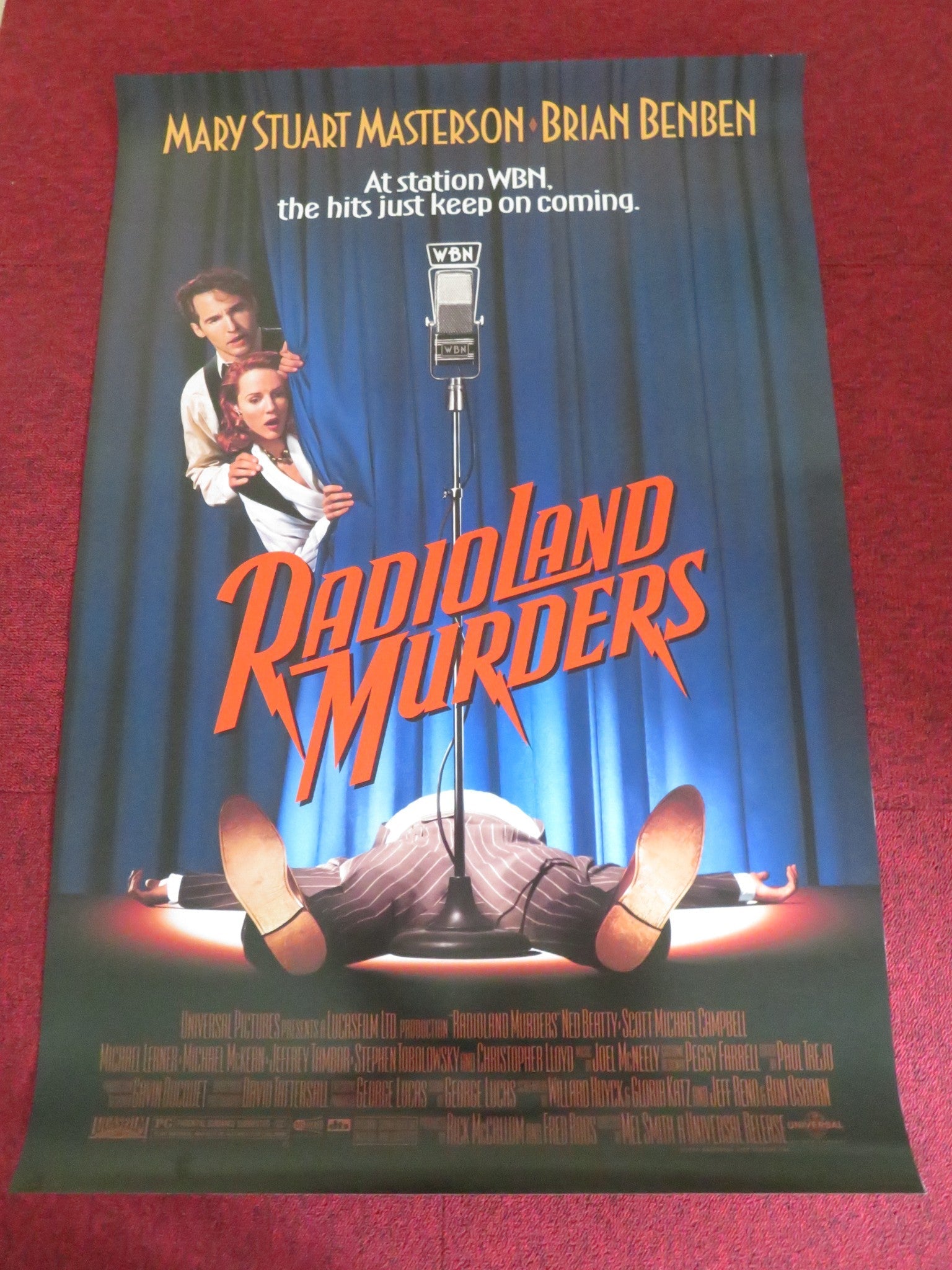 RADIOLAND MURDERS US ONE SHEET ROLLED POSTER BENBEN MARY STUART MASTERSON 1994 Rendezvous Cinema Movie posters