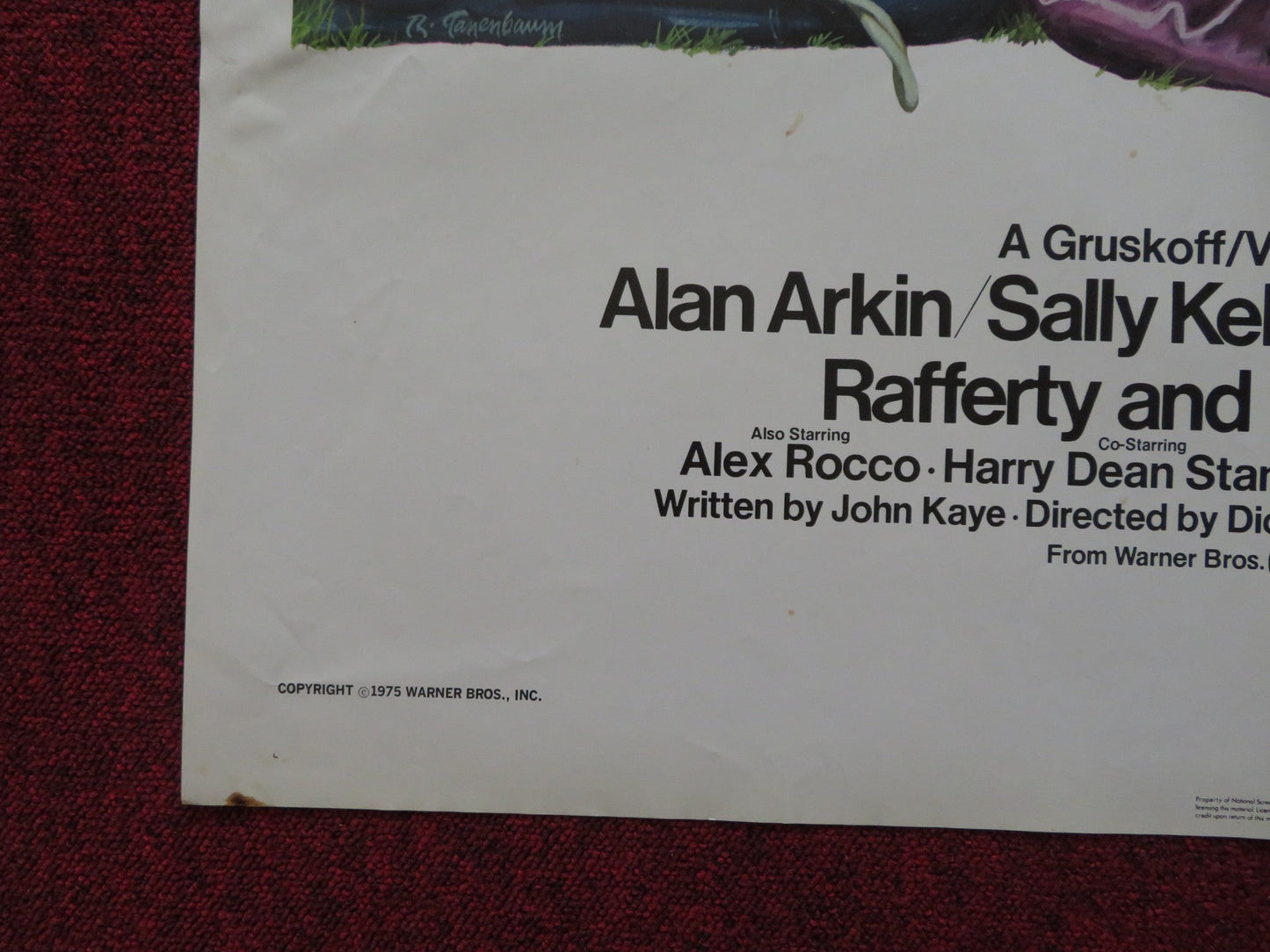 RAFFERTY AND THE GOLD DUST TWINS FOLDED US ONE SHEET POSTER ALAN ARKIN 1975 Rendezvous Cinema Movie posters