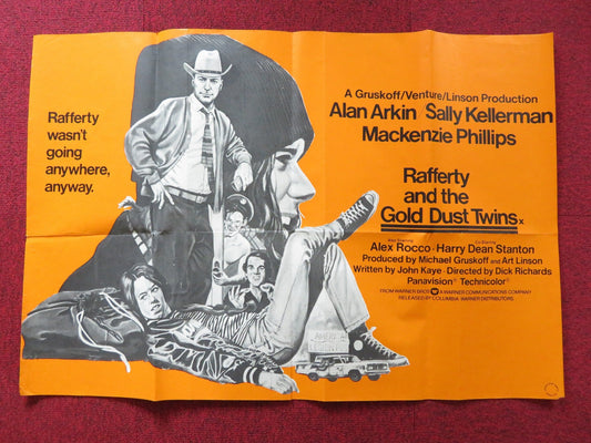 RAFFERTY AND THE GOLD DUST TWINS UK QUAD POSTER FOLDED ALAN ARKIN S. KELLERMAN Rendezvous Cinema Movie posters