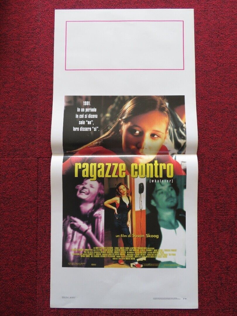 RAGAZZE CONTRO / whatever ITALIAN LOCANDINA (27.5"x13") POSTER LIZA WEIL 1998 Rendezvous Cinema Movie posters