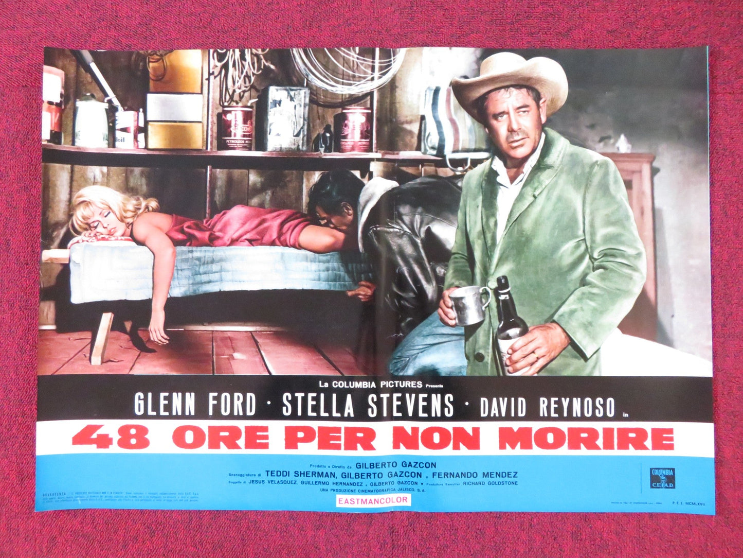 RAGE - B ITALIAN FOTOBUSTA POSTER GLENN FORD STELLA STEVENS 1966 Rendezvous Cinema Movie posters