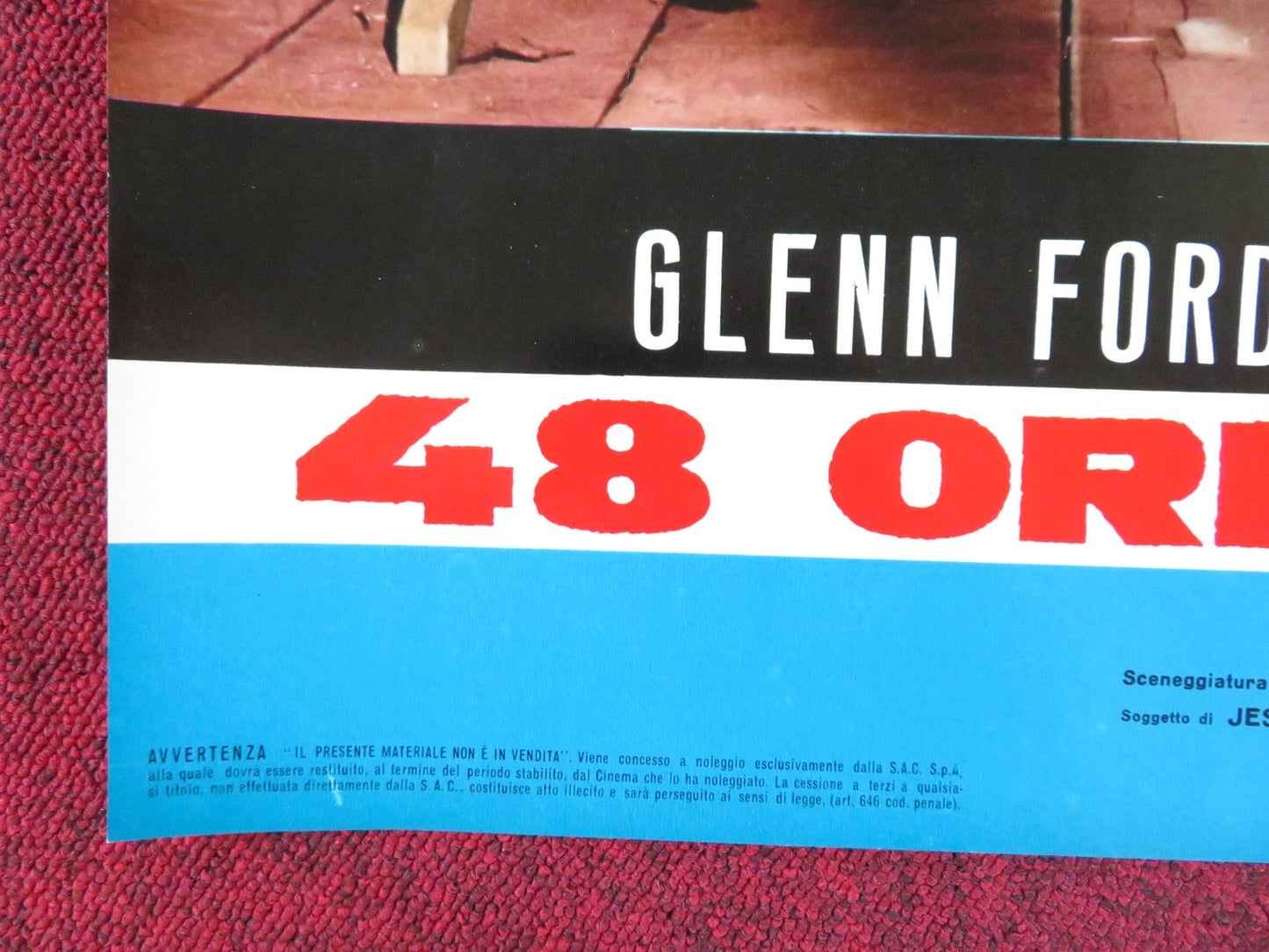 RAGE - B ITALIAN FOTOBUSTA POSTER GLENN FORD STELLA STEVENS 1966 Rendezvous Cinema Movie posters