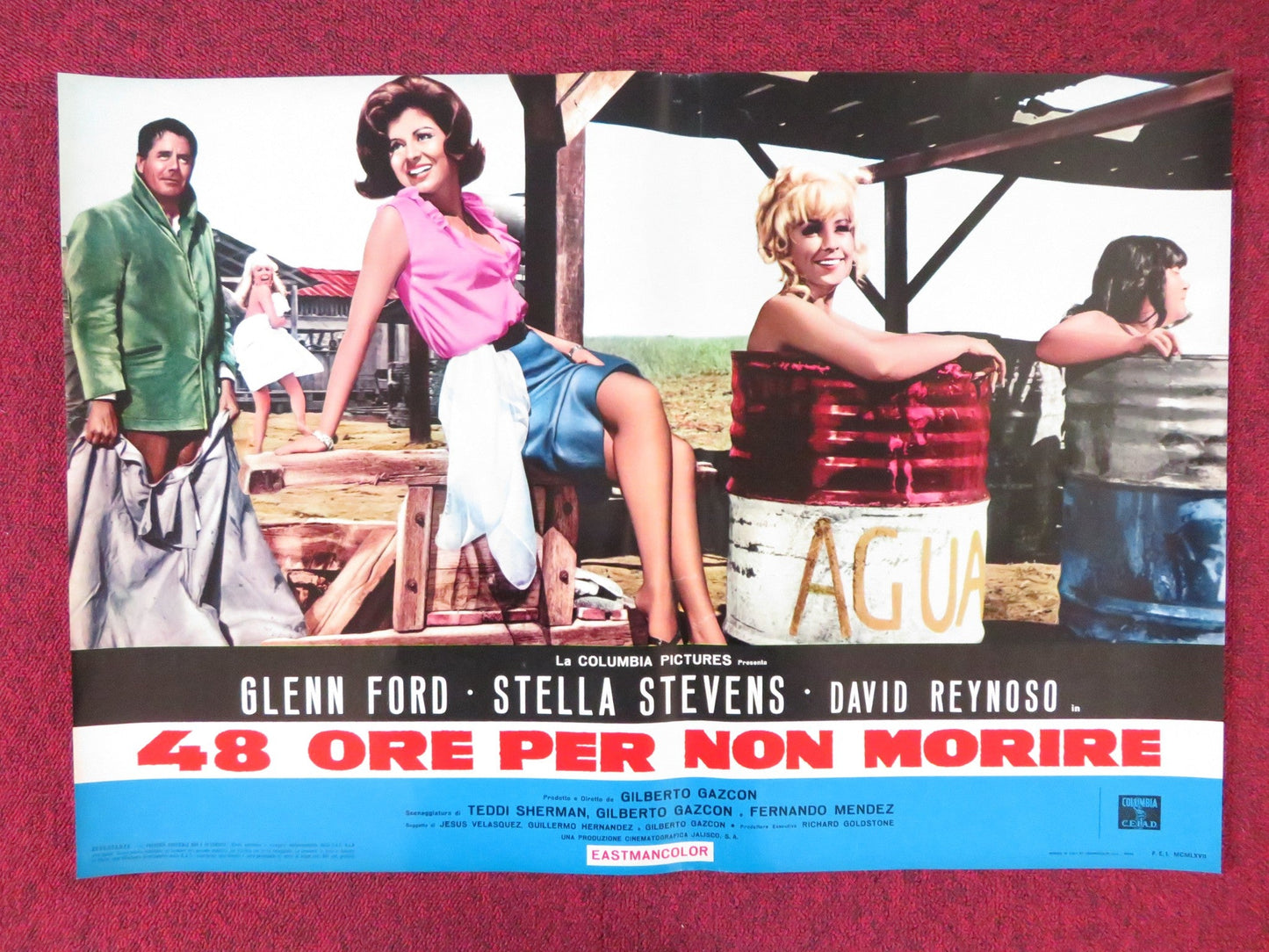 RAGE - D ITALIAN FOTOBUSTA POSTER GLENN FORD STELLA STEVENS 1966 Rendezvous Cinema Movie posters