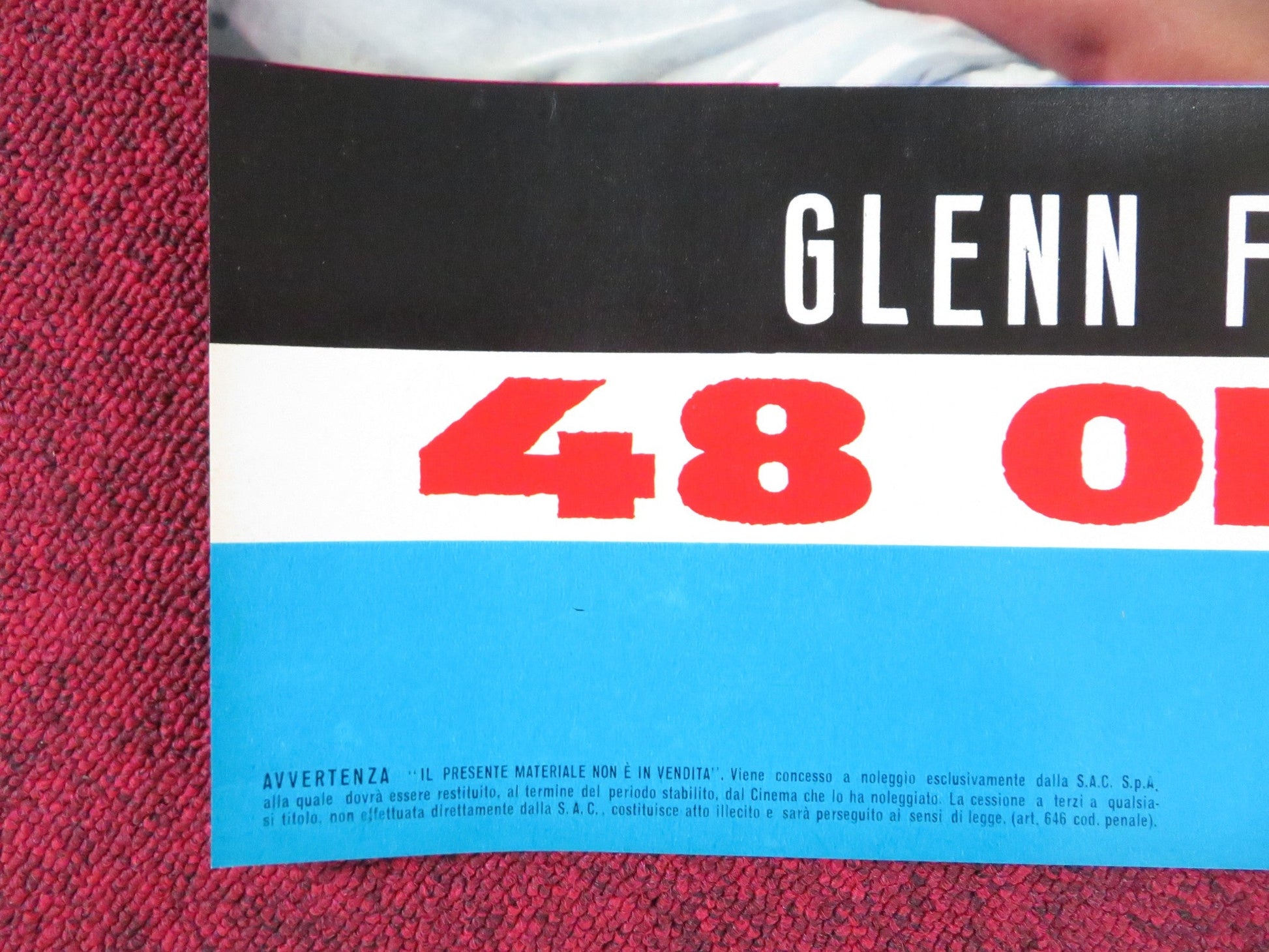 RAGE - F ITALIAN FOTOBUSTA POSTER GLENN FORD STELLA STEVENS 1966 Rendezvous Cinema Movie posters