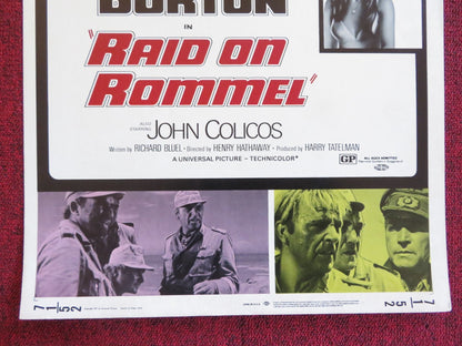 RAID ON ROMMEL US INSERT (14"x 36") POSTER RICHARD BURTON JOHN COLICOS 1971 Rendezvous Cinema Movie posters