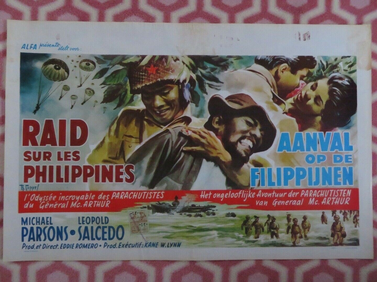 RAID SUR LES PHILIPPINES/ The Raiders of Leyte Gulf BELGIUM (14"x 21.5") POSTER Movie posters