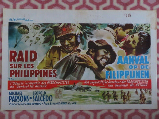 RAID SUR LES PHILIPPINES/ The Raiders of Leyte Gulf BELGIUM (14"x 21.5") POSTER Movie posters