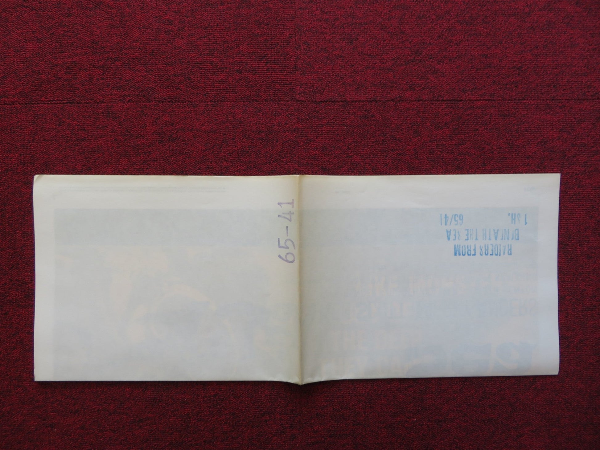 RAIDERS FROM BENEATH THE SEA FOLDED US ONE SHEET POSTER KEN SCOTT 1965 Rendezvous Cinema Movie posters