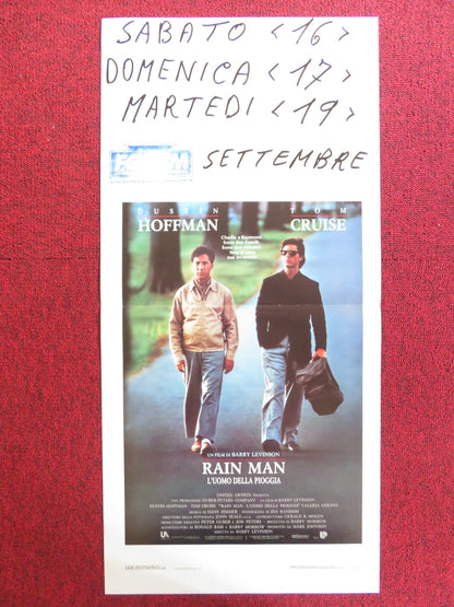 RAIN MAN ITALIAN LOCANDINA POSTER DUSTIN HOFFMAN TOM CRUISE 1989 Rendezvous Cinema Movie posters