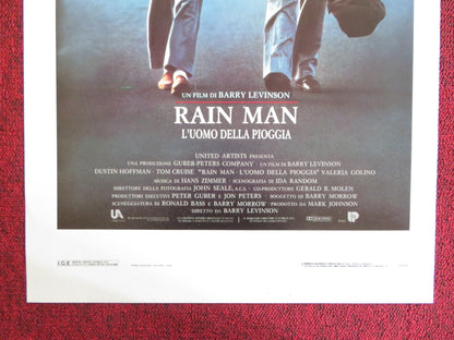 RAIN MAN ITALIAN LOCANDINA POSTER DUSTIN HOFFMAN TOM CRUISE 1989 Rendezvous Cinema Movie posters