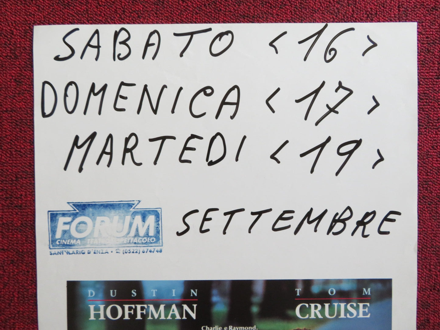 RAIN MAN ITALIAN LOCANDINA POSTER DUSTIN HOFFMAN TOM CRUISE 1989 Rendezvous Cinema Movie posters