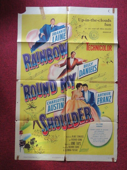 RAINBOW ROUND MY SHOULDER FOLDED US ONE SHEET POSTER FRANKIE LAINE 1952 Movie posters