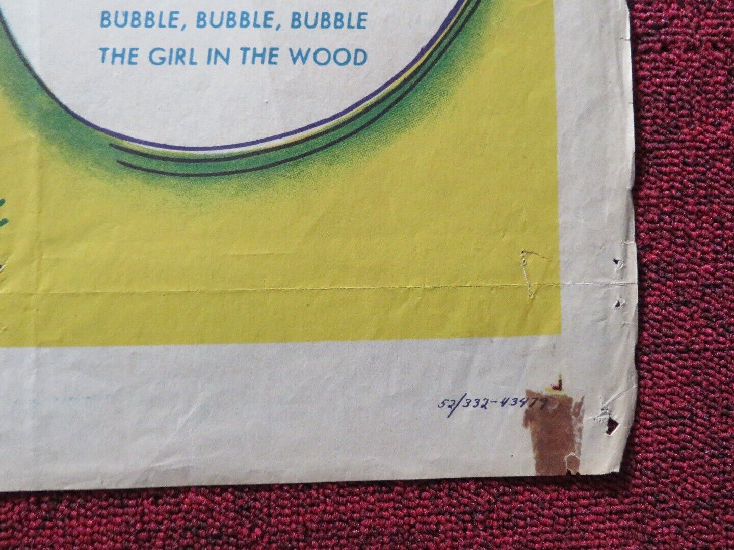 RAINBOW ROUND MY SHOULDER FOLDED US ONE SHEET POSTER FRANKIE LAINE 1952 Movie posters