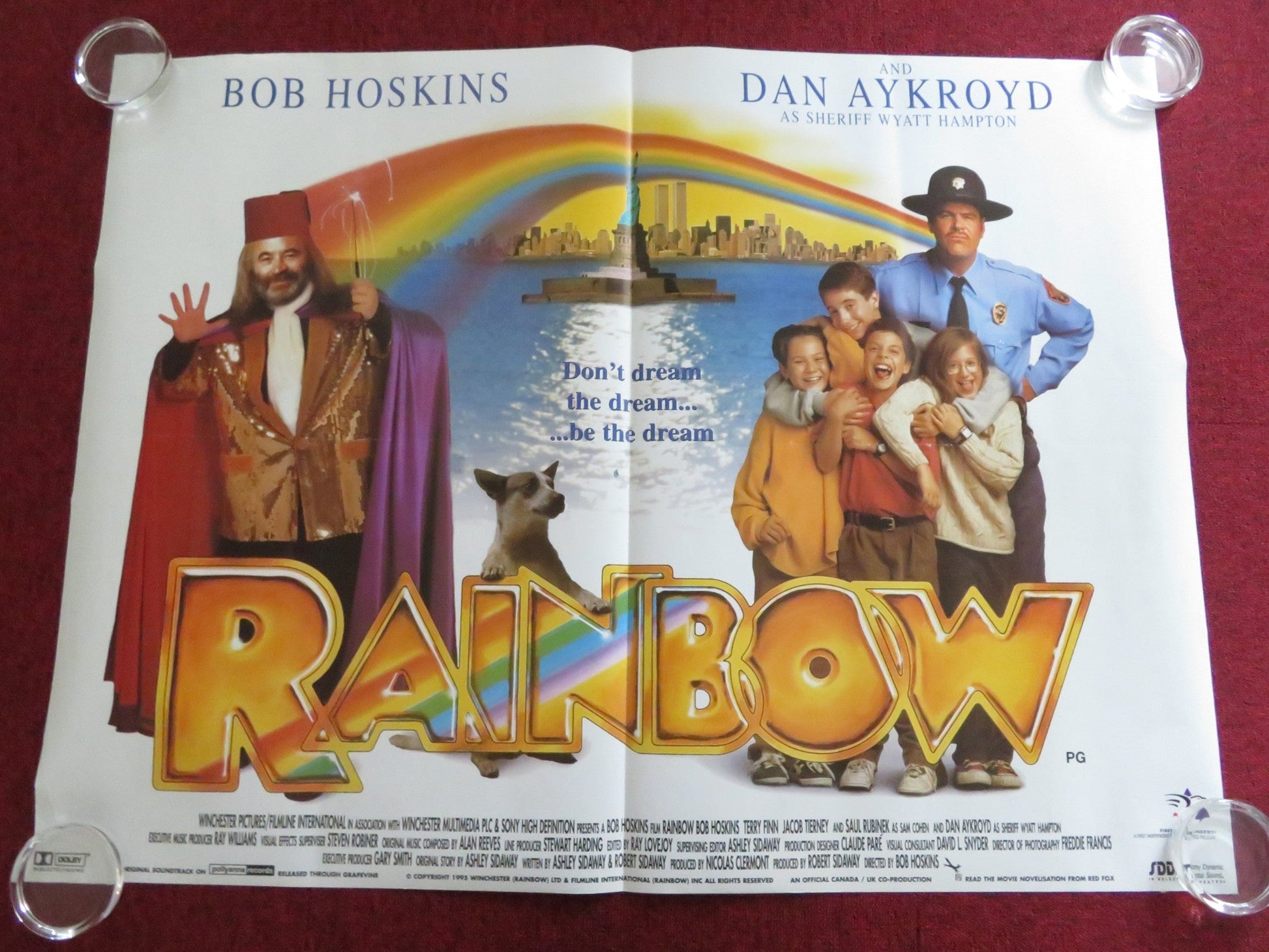 RAINBOW UK QUAD (30"x 40") ROLLED POSTER BOB HOSKINS DAN AYKROYD 1995 Rendezvous Cinema Movie posters