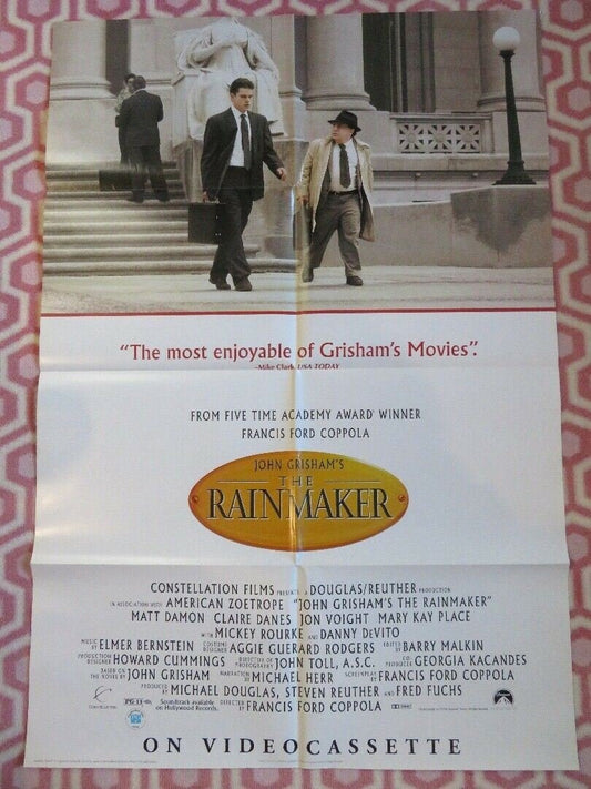 RAINMAKER US (27"X 39.5") VIDEO VHS POSTER FOLDED MATT DAMON MICKEY ROURKE 1997 Movie posters