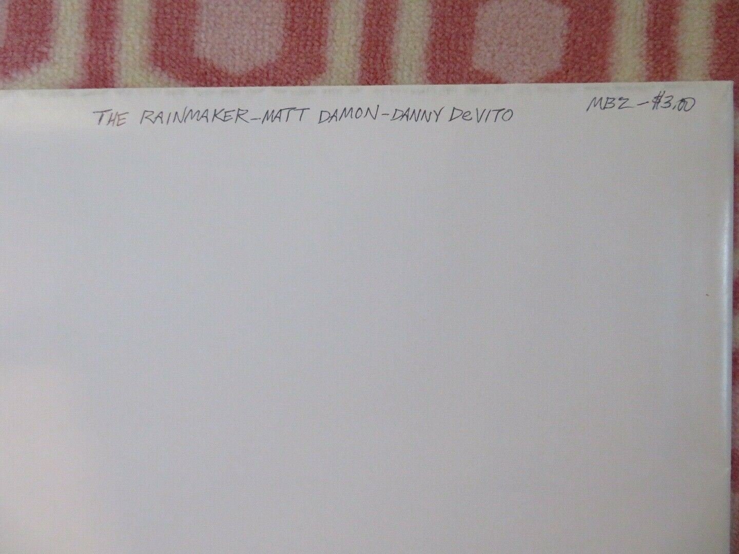 RAINMAKER US (27"X 39.5") VIDEO VHS POSTER FOLDED MATT DAMON MICKEY ROURKE 1997 Movie posters