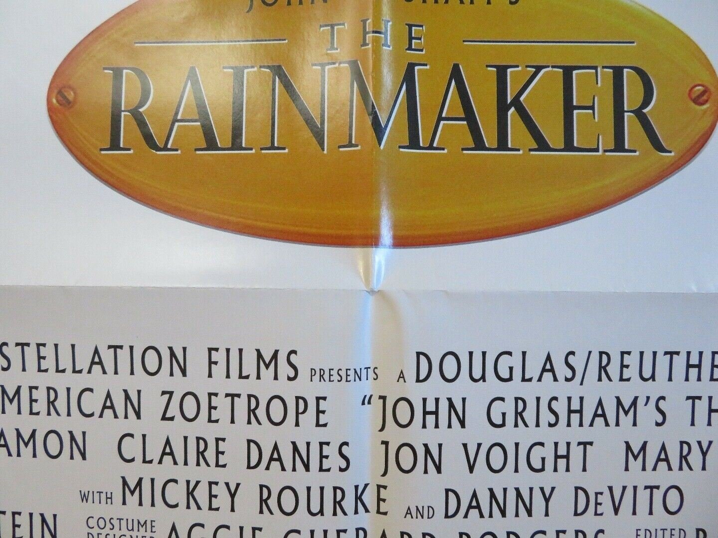 RAINMAKER US (27"X 39.5") VIDEO VHS POSTER FOLDED MATT DAMON MICKEY ROURKE 1997 Movie posters