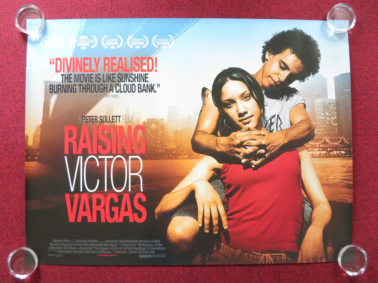 RAISING VICTOR VARGAS UK QUAD (30"x 40") ROLLED POSTER VICTOR RASUK J.MARTE 2002 Rendezvous Cinema Movie posters