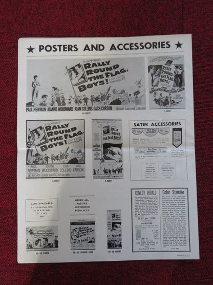 RALLY ROUND THE FLAG BOYS! UNCUT 20TH CENTURY FOX FOLDED PRESS BOOK NEWMAN 1958 Rendezvous Cinema Movie posters