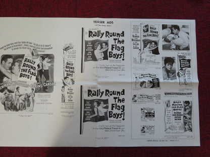 RALLY ROUND THE FLAG BOYS! UNCUT 20TH CENTURY FOX FOLDED PRESS BOOK NEWMAN 1958 Rendezvous Cinema Movie posters