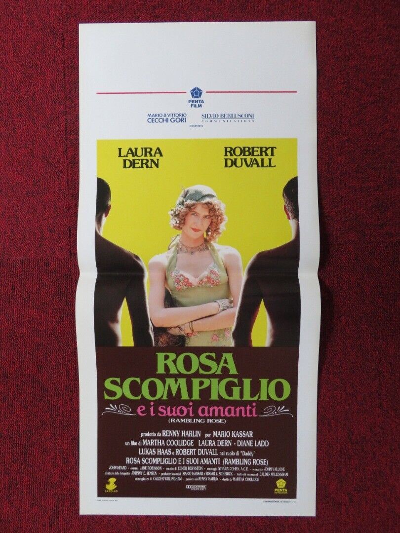 RAMBLING ROSE ITALIAN LOCANDINA (27.5"x13") POSTER LAUREN DERN R DUVALL 1992 Movie posters