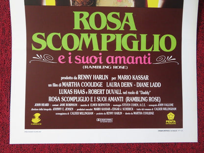 RAMBLING ROSE ITALIAN LOCANDINA (27.5"x13") POSTER LAUREN DERN R DUVALL 1992 Movie posters