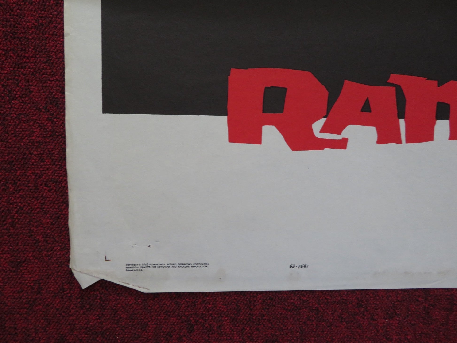 RAMPAGE FOLDED US ONE SHEET POSTER ROBERT MITCHUM ELSA MARTINELLI 1963 Rendezvous Cinema Movie posters