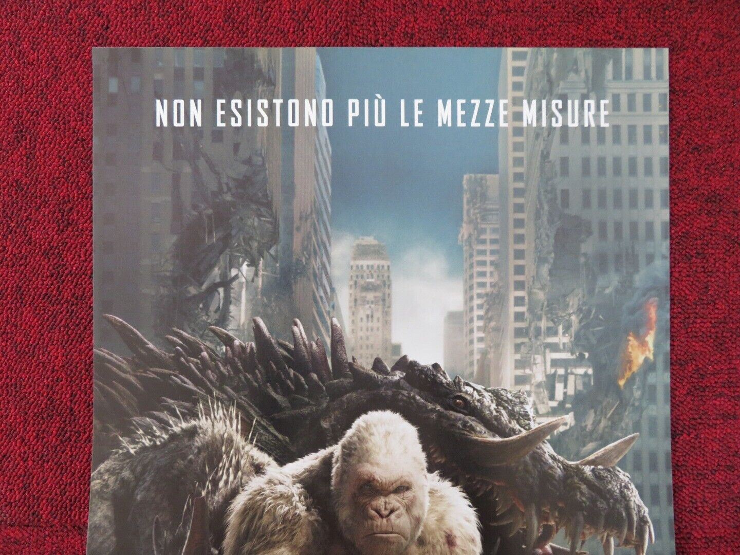 RAMPAGE ITALIAN LOCANDINA (27.5"x12.5") POSTER DWAYNE JOHNSON NAOMIE HARRIS '18 Rendezvous Cinema Movie posters