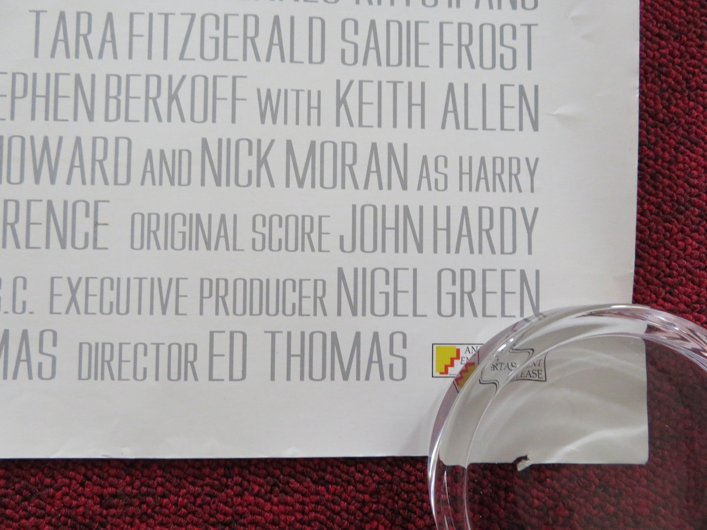 RANCID ALUMINIUM UK QUAD (30"x 40") ROLLED POSTER JOSEPH FIENNES RHYS IFANS 2000 Rendezvous Cinema Movie posters