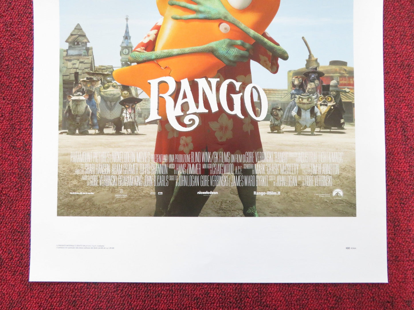 RANGO ITALIAN LOCANDINA POSTER JOHNNY DEPP ISLA FISHER 2011 Rendezvous Cinema Movie posters