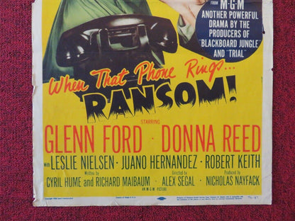 RANSOM! US INSERT (14"x 36") POSTER GLENN FORD DONNA REED 1956 Movie posters