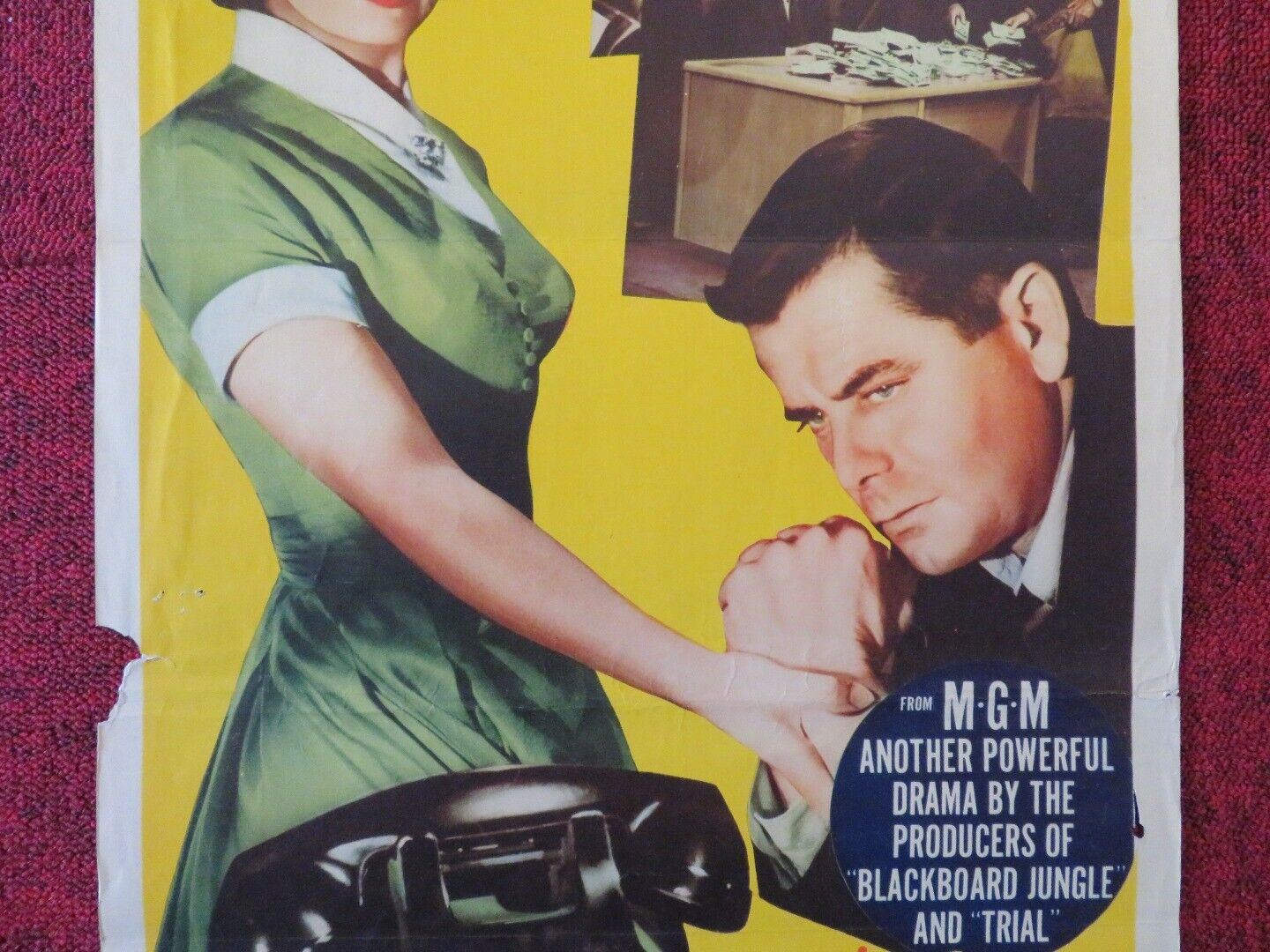 RANSOM! US INSERT (14"x 36") POSTER GLENN FORD DONNA REED 1956 Movie posters