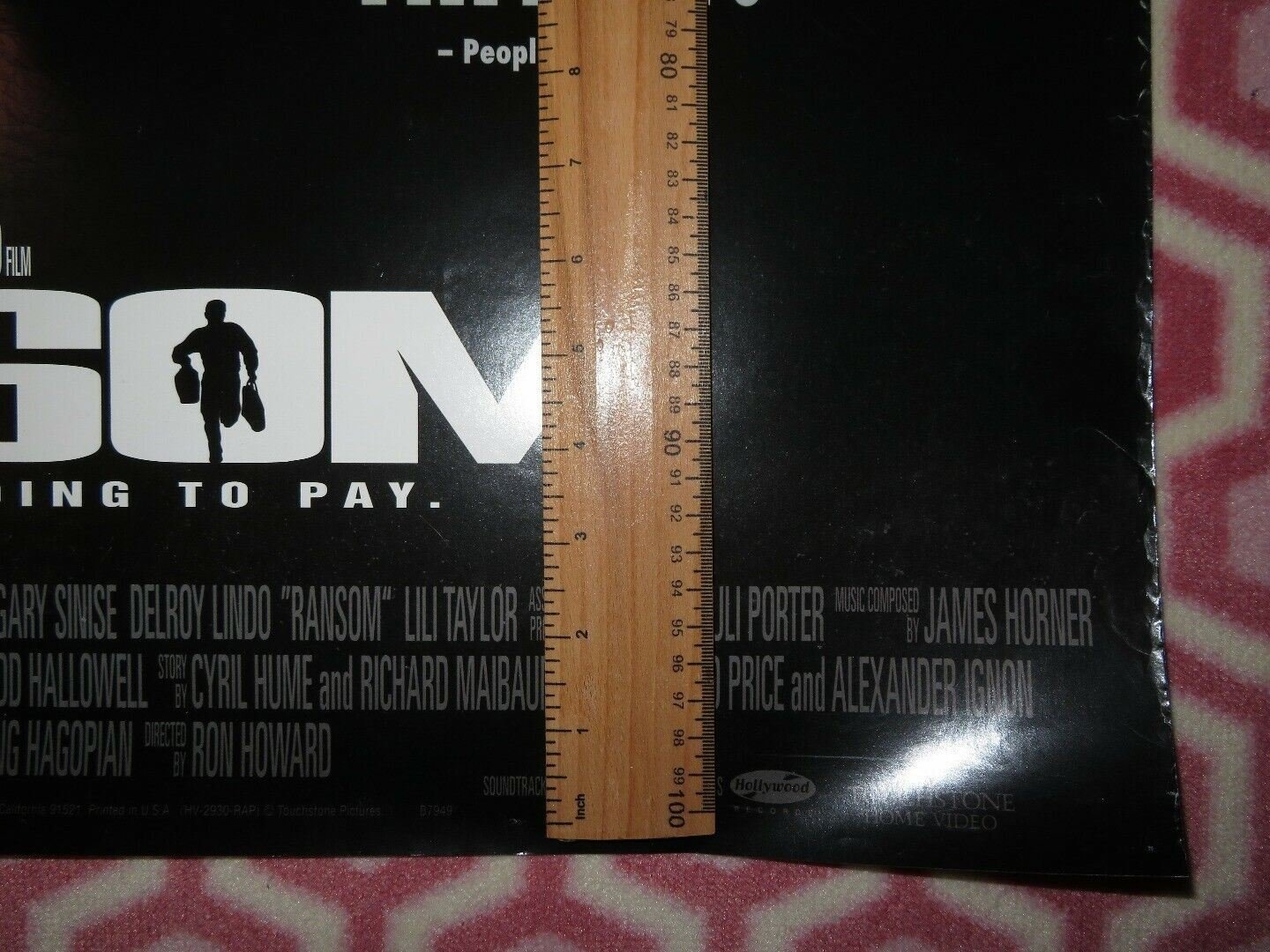 RANSOM US ONE SHEET ROLLED POSTER MEL GIBSON RENE RUSSO 1996 Movie posters