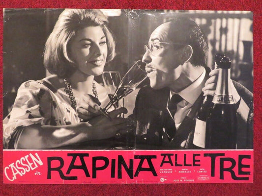 RAPINTA ALLE TRE / ROBBERY AT 3 O'CLOCK ITALIAN FOTOBUSTA POSTER JOSE LUIS LOPEZ Movie posters